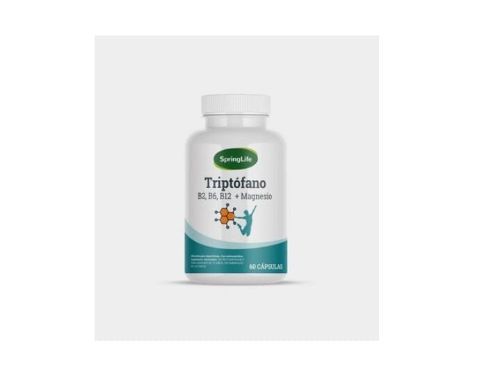 Triptofano Vitaminas B2,B3,B6 + Magnesio 60 Cápsulas (SpringLife) Farmex-Pluxee-Persistente